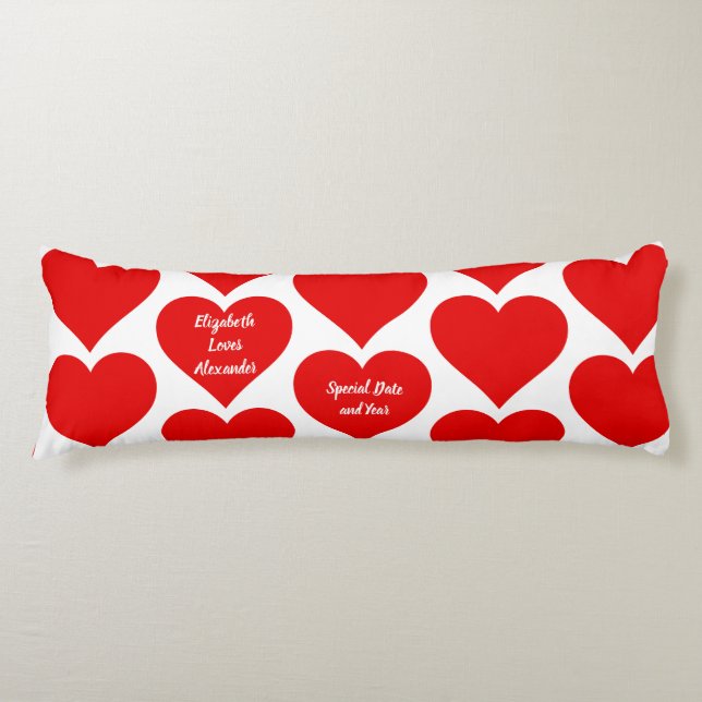 Personlig Valentine Memory Body Pillow Kroppskudde (Framsidan)