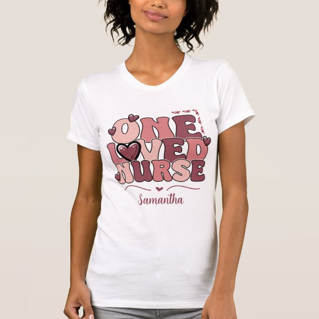 Personlig Valentine Nurse-uppskattning T Shirt (Framsida)
