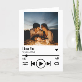 Personlig Valentine Photo Sång Playlist Helgkort