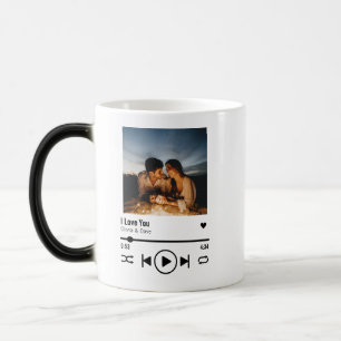 Personlig Valentine Photo Sång Playlist Magisk Mugg