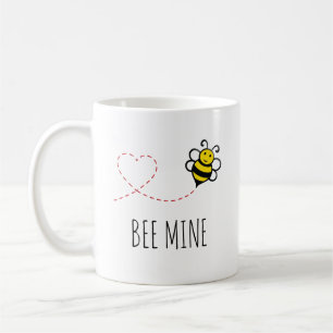 Personlig Valentine Quote - Bee Mine Tecknad Kaffemugg