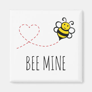 Personlig Valentine Quote - Bee Mine Tecknad Magnet