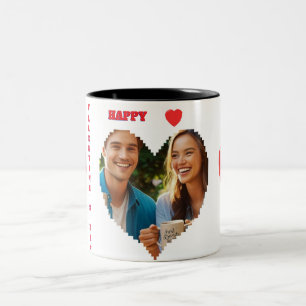 personlig valentine `sday fotogåva  Två-Tonad mugg