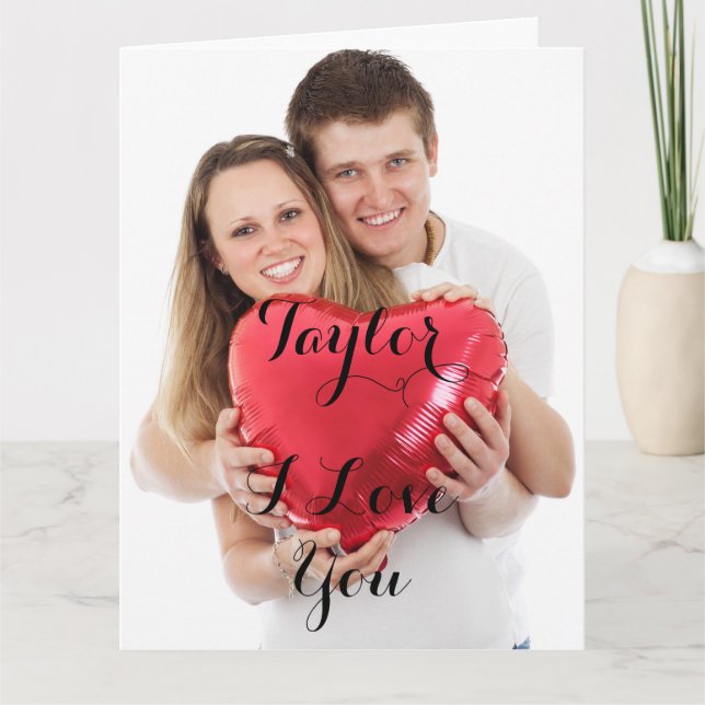 Personlig valentinekort med foto kort (Framsida)