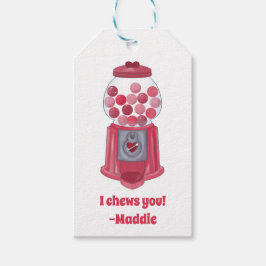 Personlig Valentines Bubble Gum Boll Maskin Presentetikett