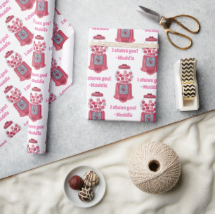 Personlig Valentines Bubble Gum Boll Maskin Presentpapper