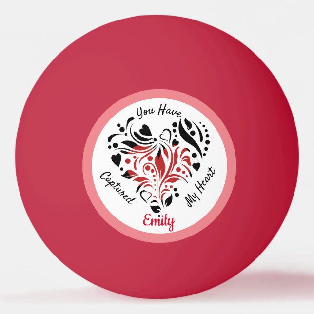 Personlig Valentines dag Gift Idea Pingisboll (Framsidan)