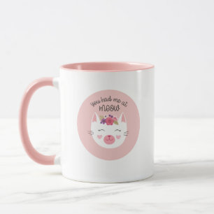 Personlig Valentines day Cute Cat Mugg