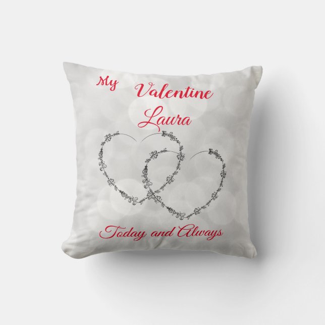 Personlig Valentines day Kudde (Framsida)