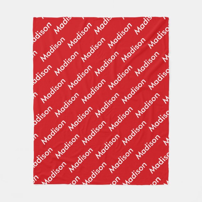 Personlig Valentineser Red Fleece Blanket (Framsidan)