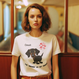 Personlig Valentiness Dachshund SaHund Namn T Shirt