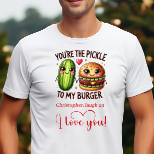 Personlig valentinpresent rolig mat herrtröja t shirt