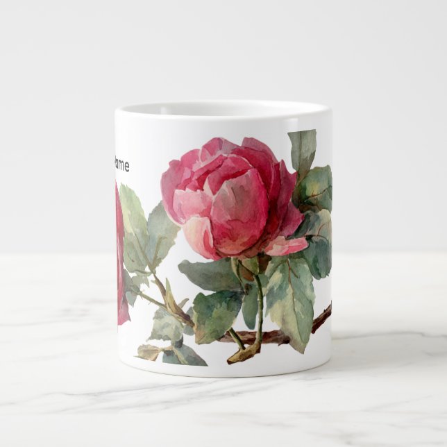 Personlig valentinros specialmugg  jumbo mugg (Framsidan)