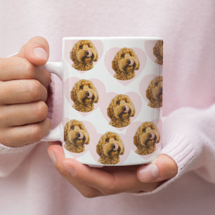 Personlig valentinuskål med hundfoto Anpassad hu Kaffemugg
