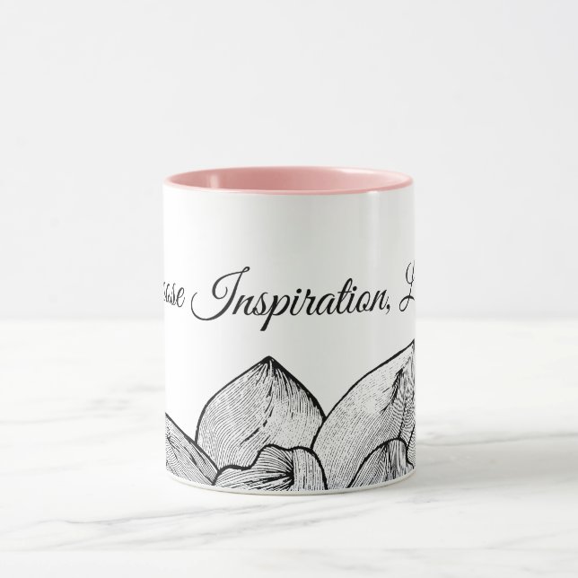 Personlig "Välj Inspiration" Rosa Blommig Mugg (Center)