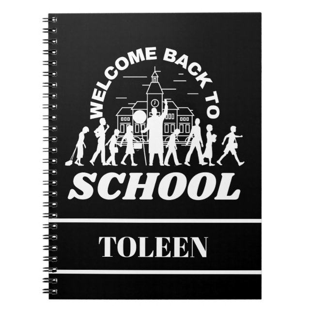 Personlig Välkommen Back to school Anteckningsbok (Framsidan)