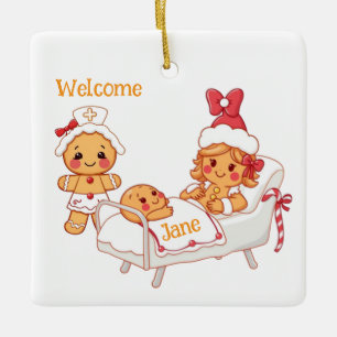 Personlig Välkommen New Gingertea Baby Julgransprydnad Keramik