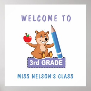 Personlig Välkommen till tredje Klass Poster