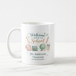Personlig Välkommen Tillbaka Till Skolan Lärare Kaffemugg