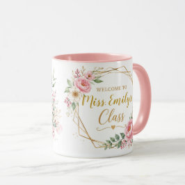 Personlig välkomst till klasslärare kaffemugg
