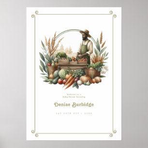 Personlig välkomsthälsning till baby shower på bon poster