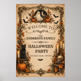 Personlig välkomsthälsning till Halloweenfest i vi Poster