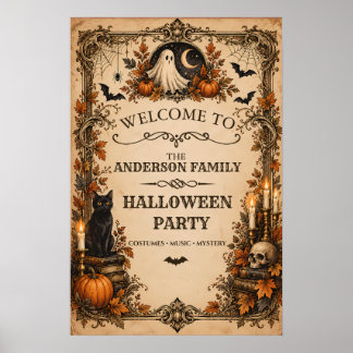 Personlig välkomsthälsning till Halloweenfest i vi Poster