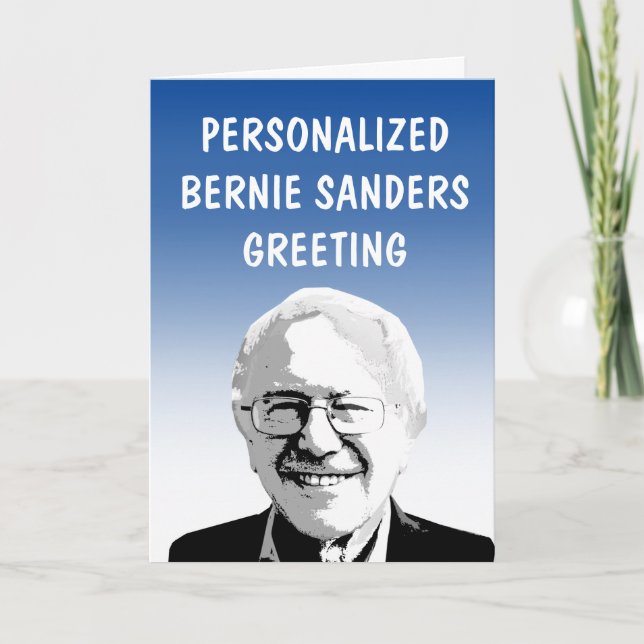 Personlig välkomstkort till Bernie Sanders Kort (Framsida)