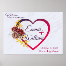 Personlig välkomstskylt för bröllop