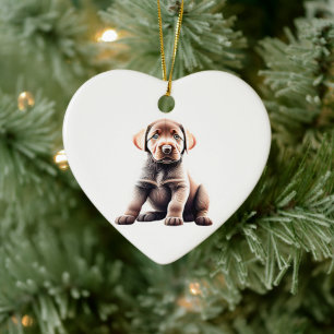 Personlig valp av Chesapeake Bay Retriever-rasen Julgransprydnad Keramik