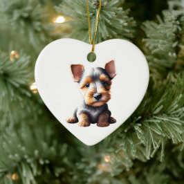 Personlig Valp av Welsh Terrier Julgransprydnad Keramik
