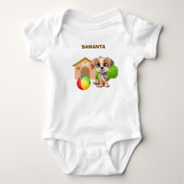 Personlig valp baby bodysuit t shirt