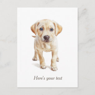 Personlig valp Labrador Hund Vykort