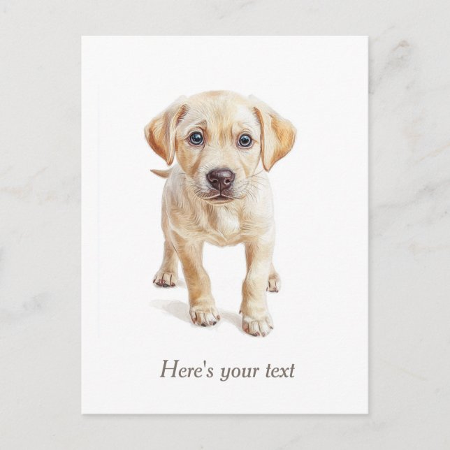 Personlig valp Labrador Hund Vykort (Framsida)