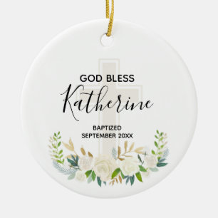 Personlig Välsigna dig Girl Christening Ornament