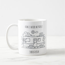 Personlig Van Life, Camper Van Couples Mug Kaffemugg