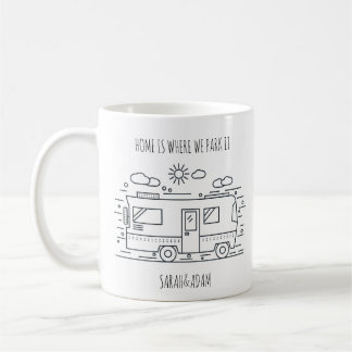 Personlig Van Life, Camper Van Couples Mug Kaffemugg