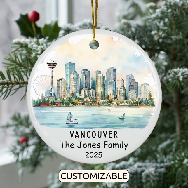 Personlig Vancouver Ornament, Kanada Julgransprydnad Keramik (Skapare uppladdad)
