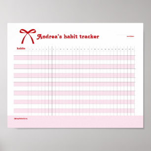 Personlig vanespårare med rosa slinga poster