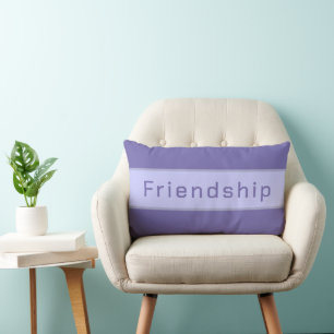 Personlig Vänskap Elegant Periwinkle Lila Lumbarkudde