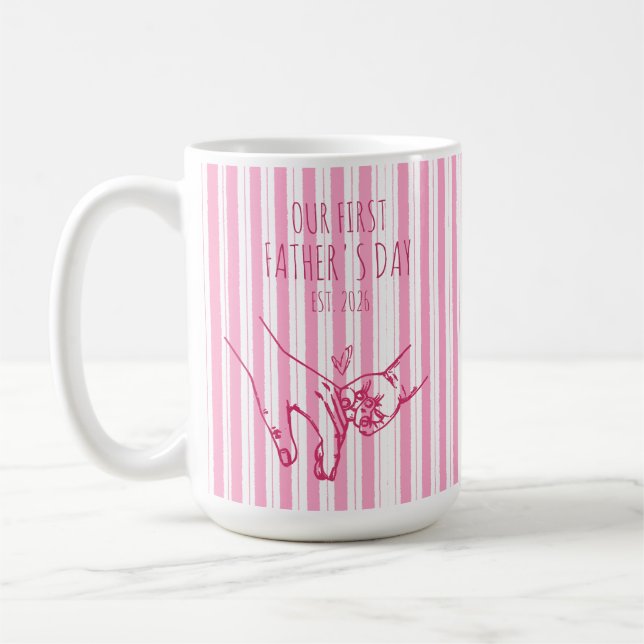 Personlig vår första fadersdagsmugg kaffemugg (Vänster)