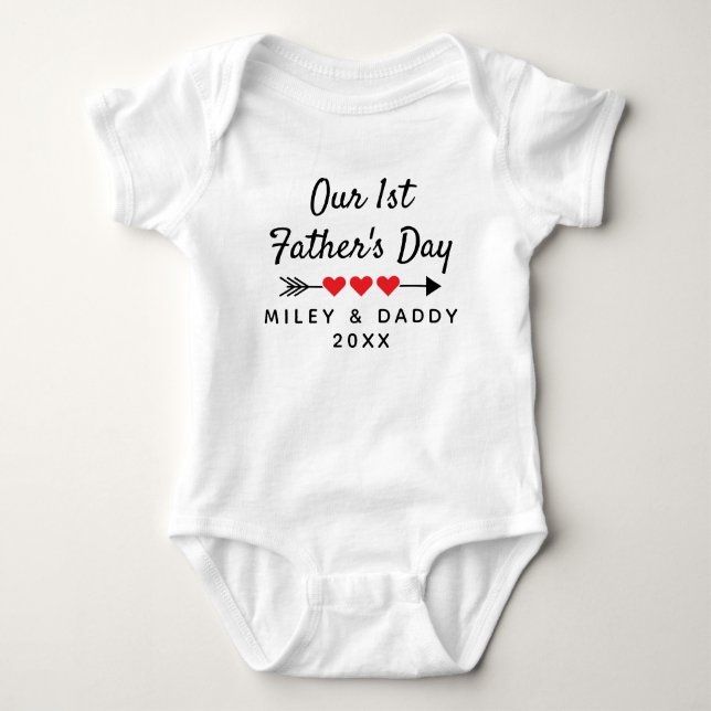 Personlig vår första Fars dag-cute-gåva T Shirt (Framsida)