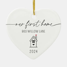 Personlig Vår första jul i nybörjarläge Julgransprydnad Keramik