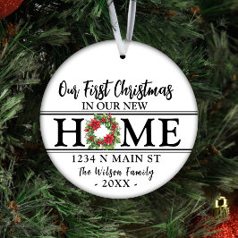 Personlig vår första jul i vårt nya hem julgransprydnad keramik