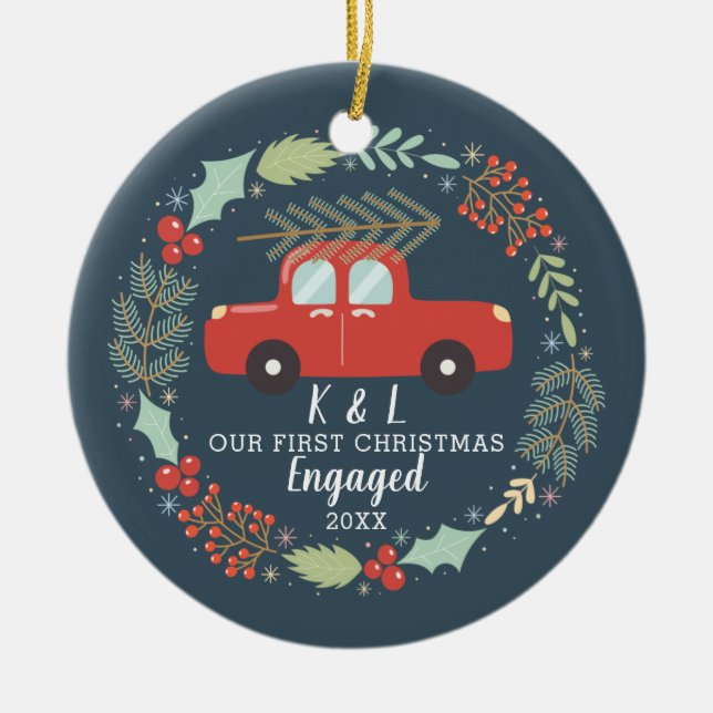 Personlig Vår första julklapp med prydnadsföremål Julgransprydnad Keramik (Framsidan)