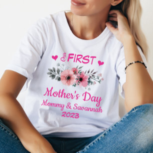 Personlig vår första Mors dag-skikt T Shirt