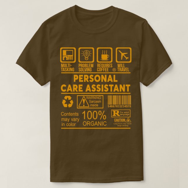 PERSONLIG VÅRD ASSISTANT NICE DESIGN 2017 T SHIRT (Design framsida)