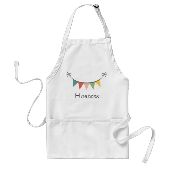 Personlig Värdinna Bunting Banner Apron Förkläde (Framsidan)