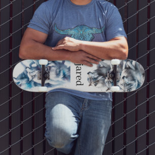 Personlig varg Pack Mini Skateboard Bräda 18,5 Cm