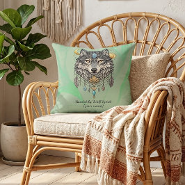 Personlig Vargande Sagegrön Boho Kudde